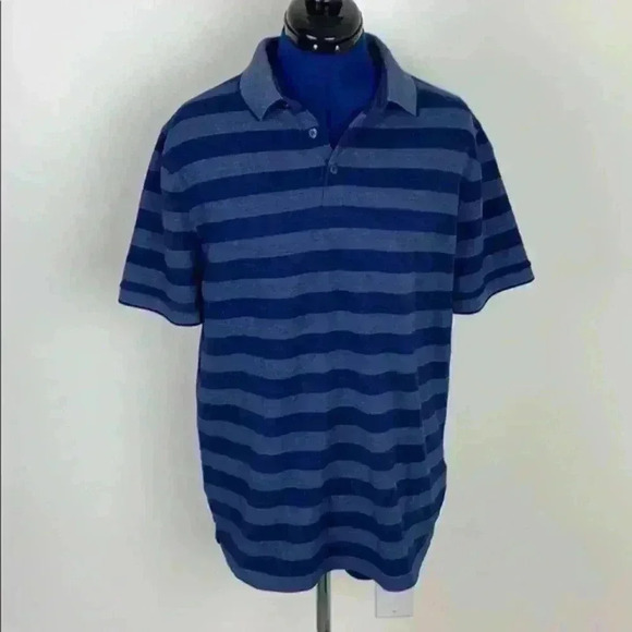 CLAIBORNE Men’s Two Tone Blue Polo Sz M - Picture 1 of 6